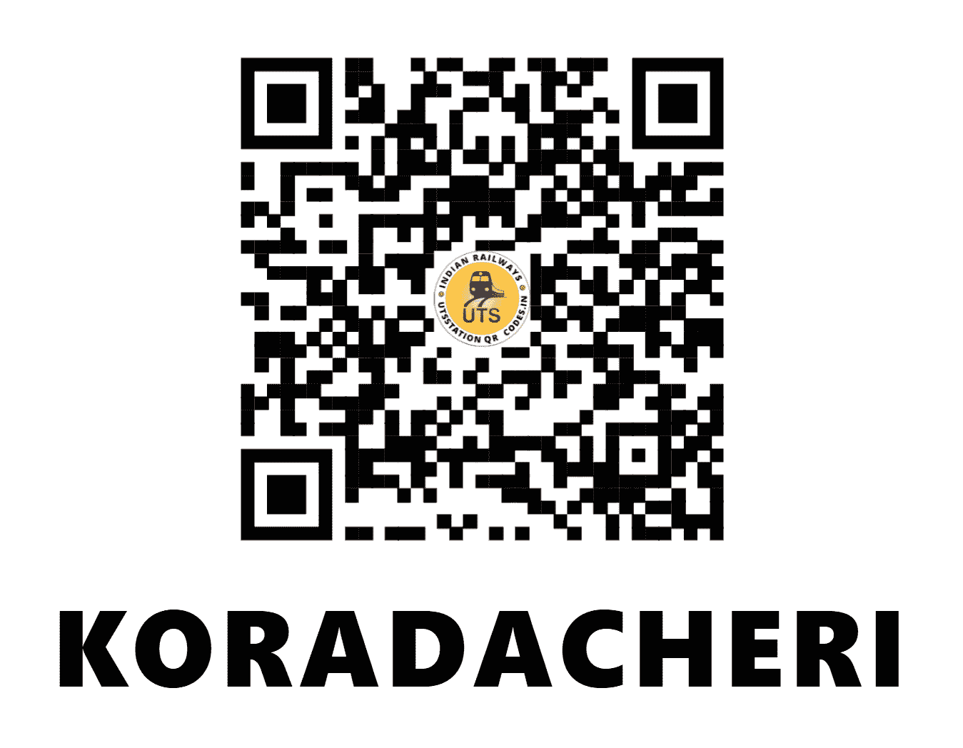 UTS QR Code for KORADACHERI - KDE (SR - TAMIL NADU)